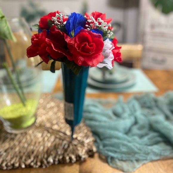 Cemetery Flowers, Grave Site Arrangement, Memorial Day, 4th of July - Picture 3 of 3